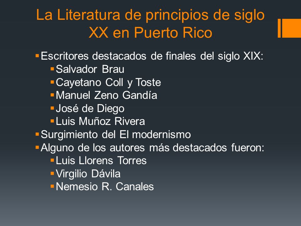La Literatura de principios de siglo XX en Puerto Rico