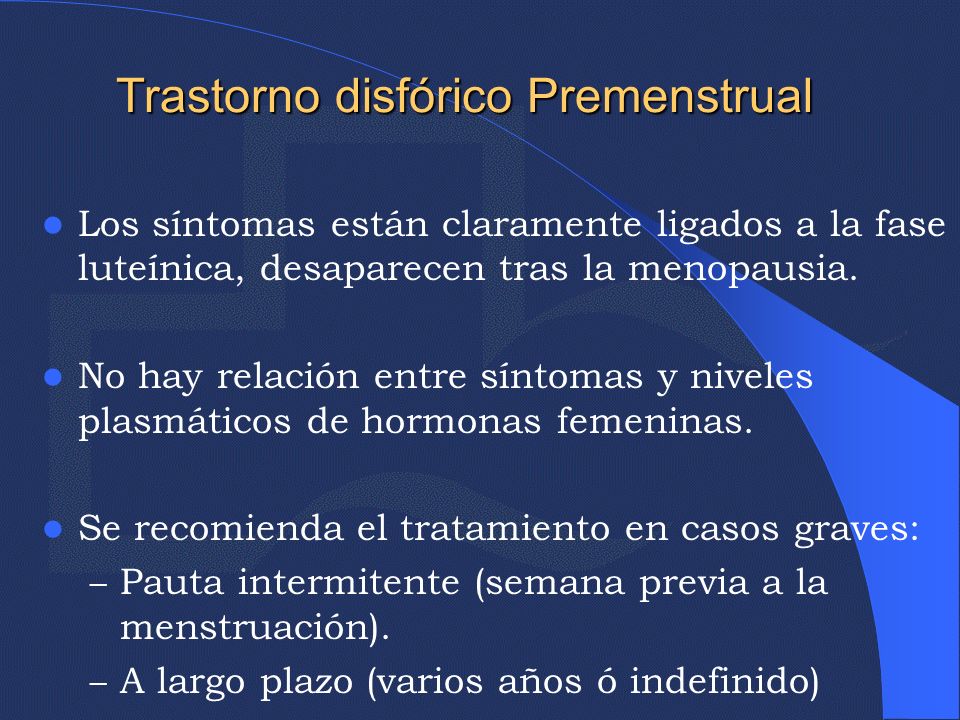 Trastorno disfórico Premenstrual