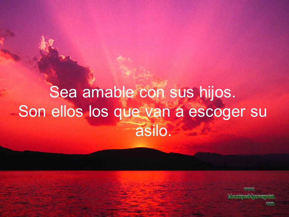 Sea amable con sus hijos. Son ellos los que van a escoger su asilo.