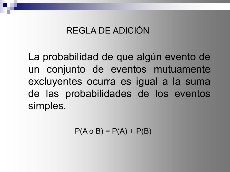 REGLA DE ADICIÓN