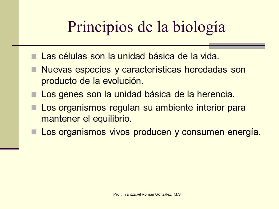 Principios de la biología