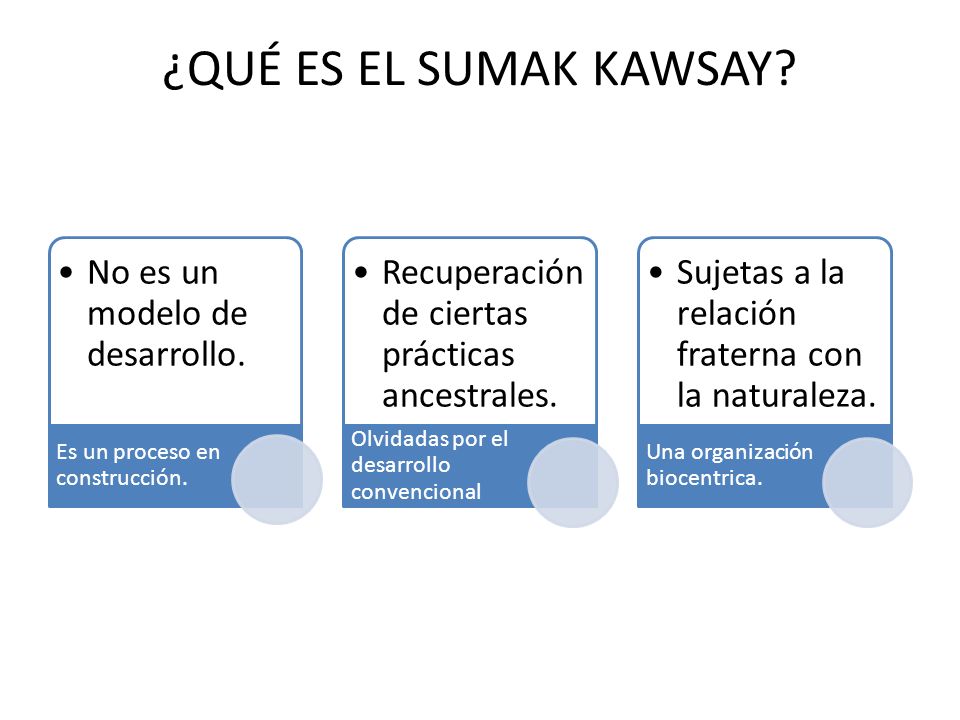 ¿QUÉ ES EL SUMAK KAWSAY No es un modelo de desarrollo.