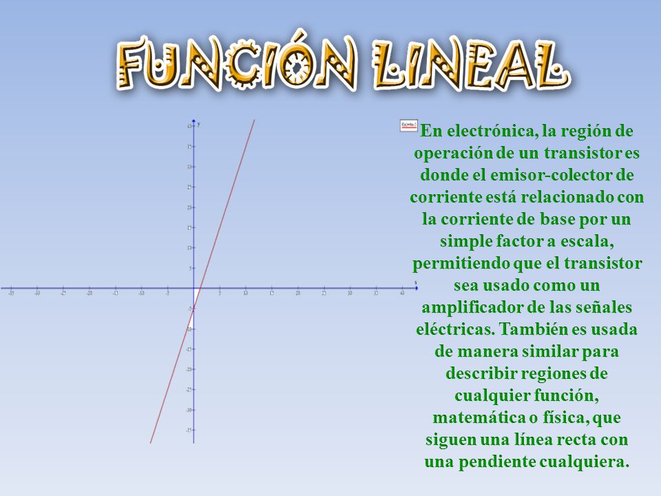 En electrónica, la región de operación de un transistor es donde el emisor-colector de corriente está relacionado con la corriente de base por un simple factor a escala, permitiendo que el transistor sea usado como un amplificador de las señales eléctricas.