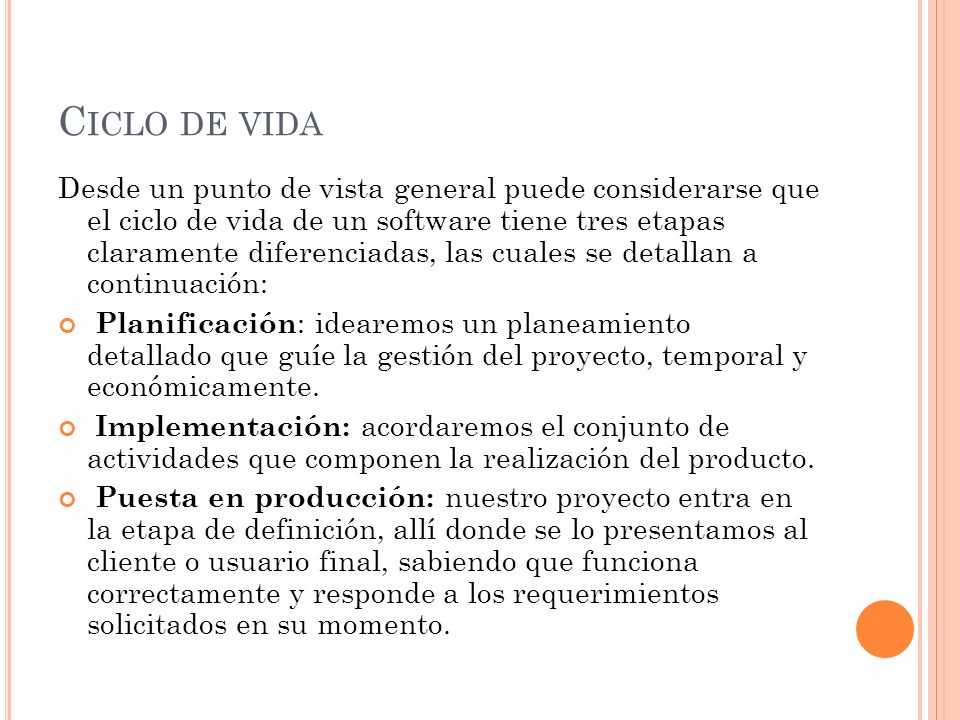 Ciclo de vida