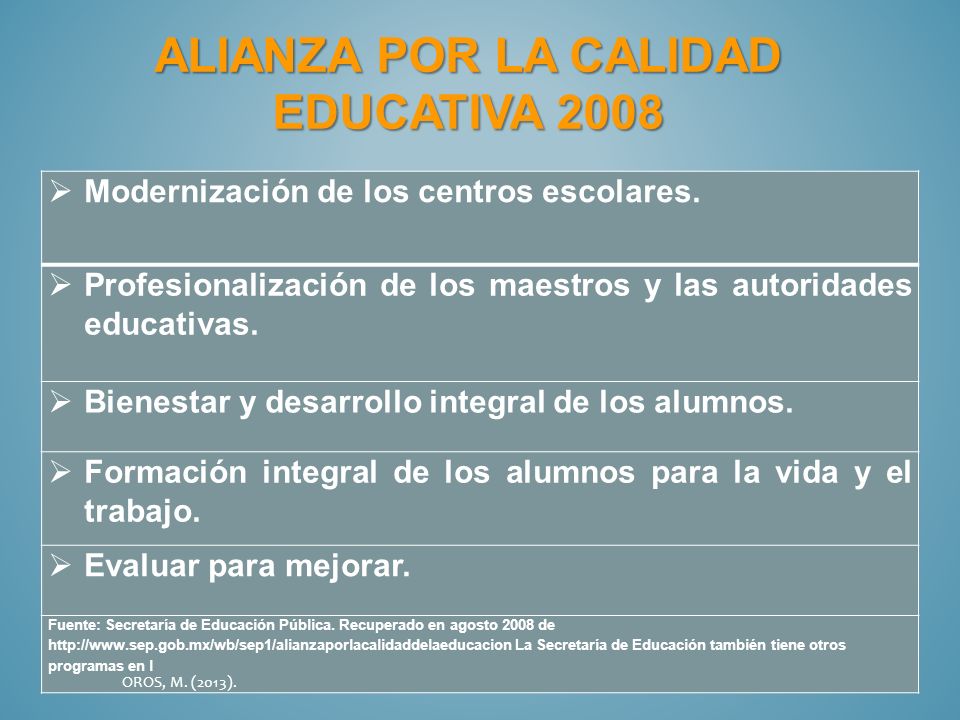 Alianza por la calidad educativa 2008