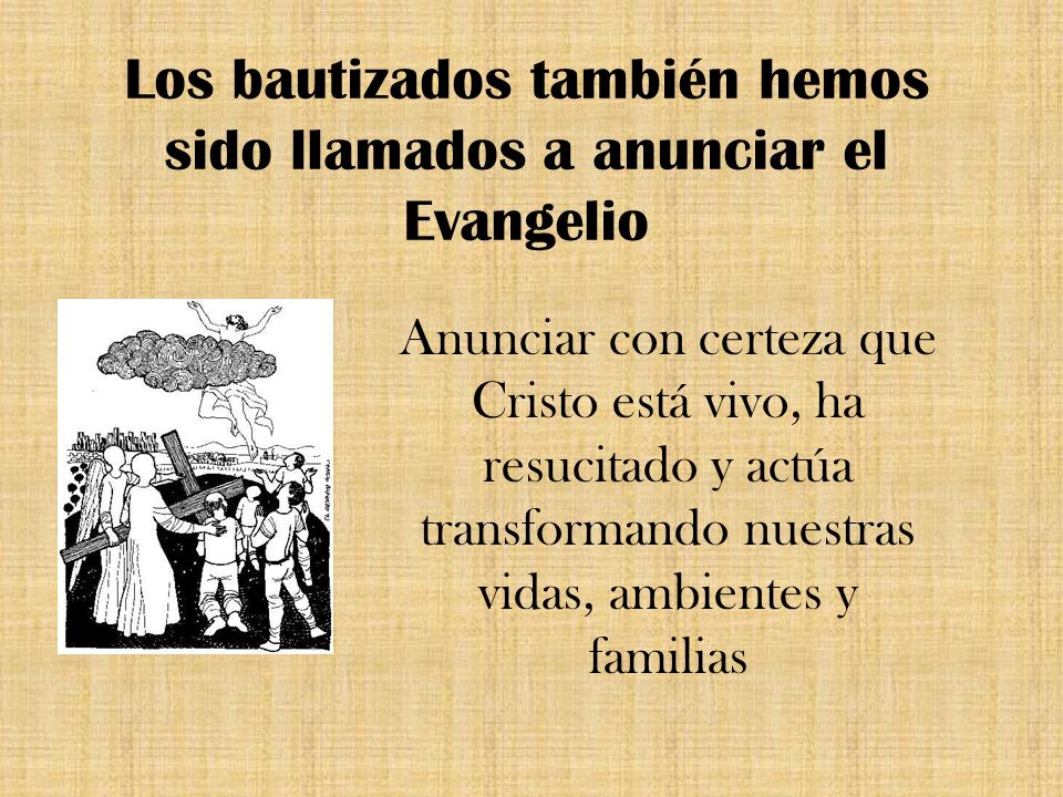 Los bautizados también hemos sido llamados a anunciar el Evangelio