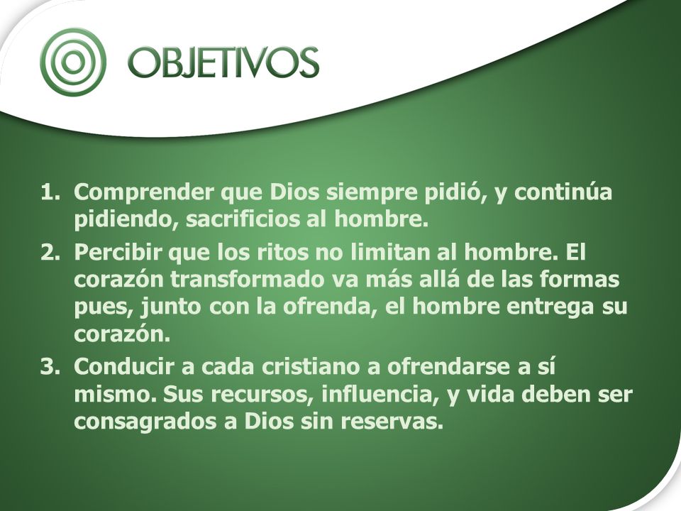 Comprender que Dios siempre pidió, y continúa pidiendo, sacrificios al hombre.