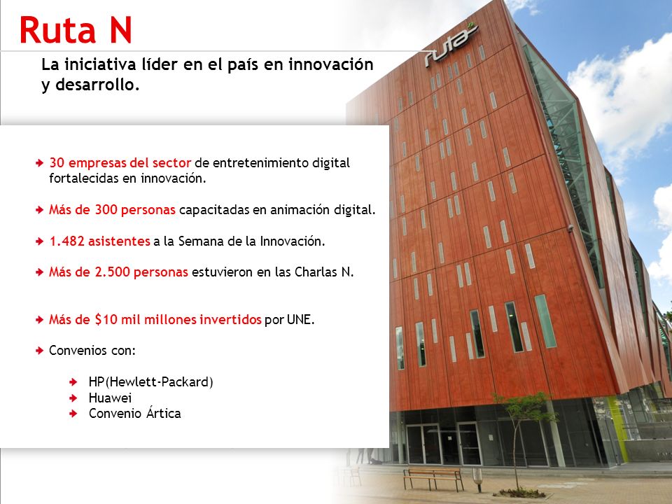 Ruta N: Ruta N. La iniciativa líder en el país en innovación y desarrollo.
