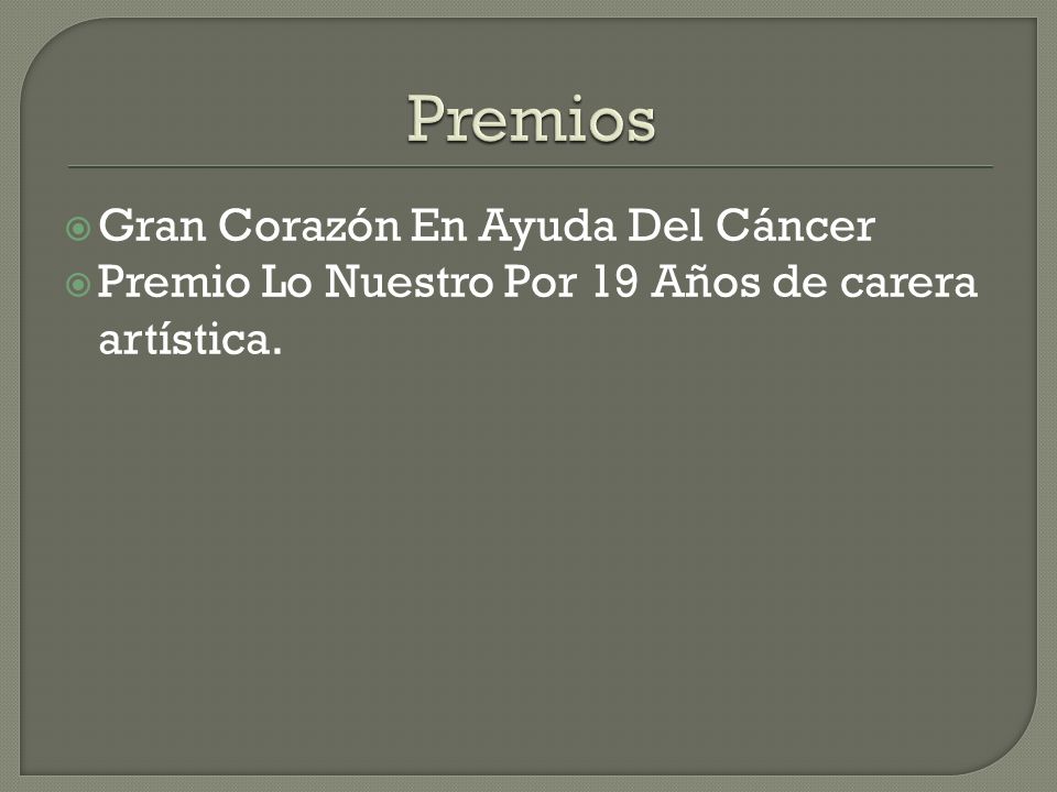 Premios Gran Corazón En Ayuda Del Cáncer