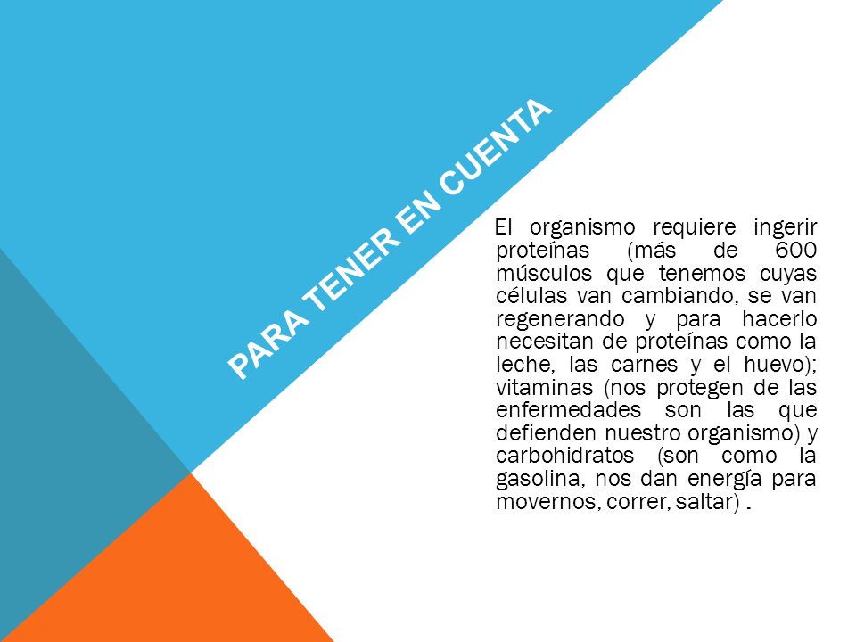 PARA TENER EN CUENTA