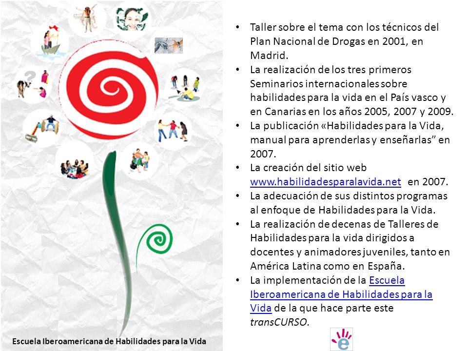 Taller sobre el tema con los técnicos del Plan Nacional de Drogas en 2001, en Madrid.