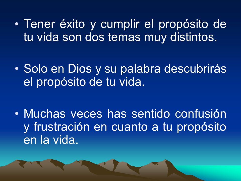 Tener éxito y cumplir el propósito de tu vida son dos temas muy distintos.