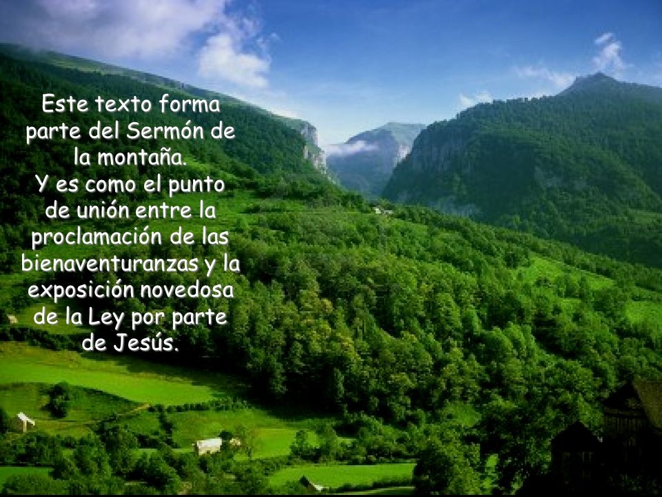 Este texto forma parte del Sermón de la montaña