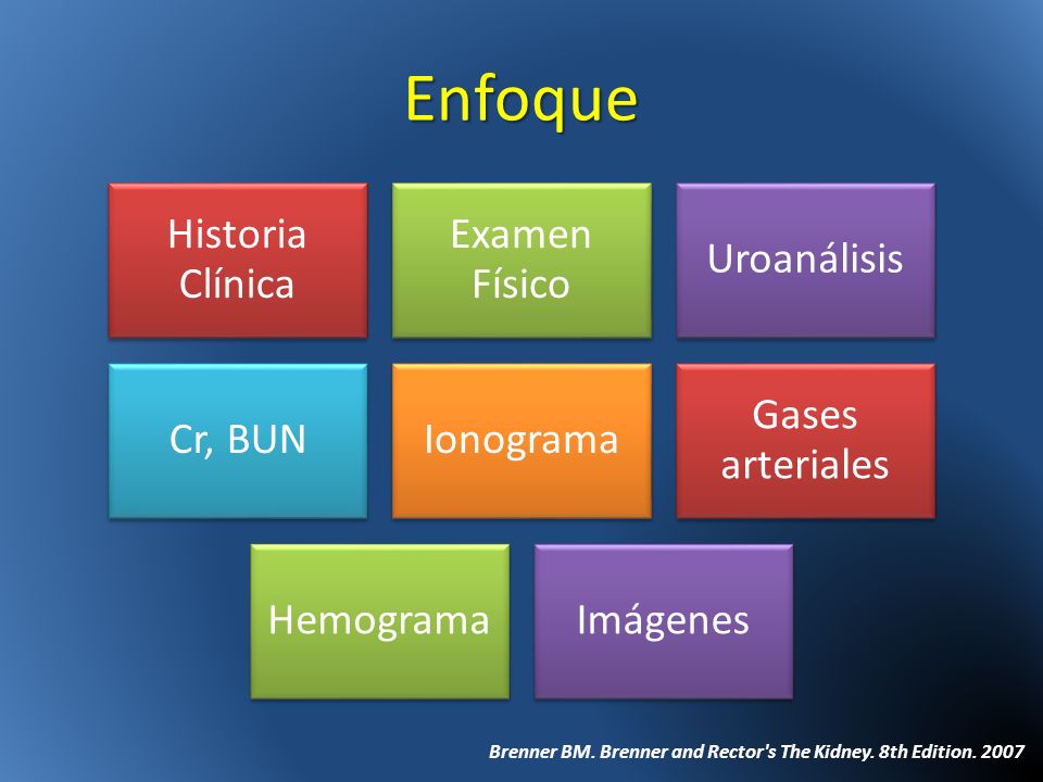 Enfoque Historia Clínica Examen Físico Uroanálisis Cr, BUN Ionograma