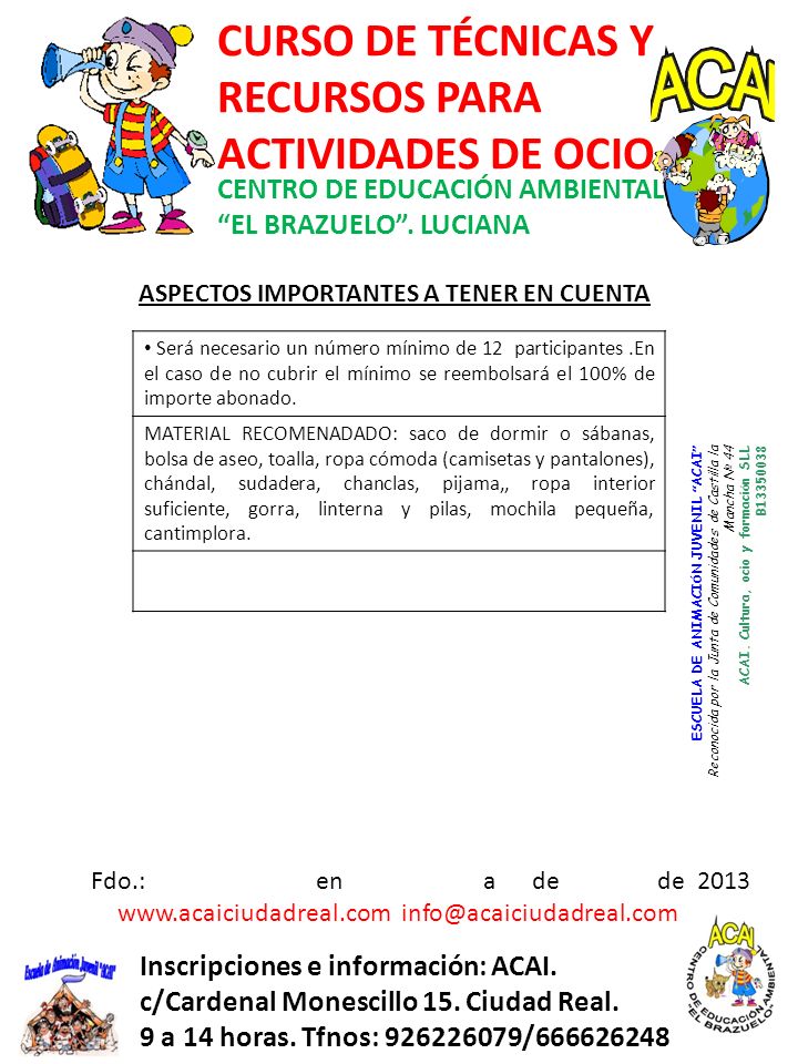 ASPECTOS IMPORTANTES A TENER EN CUENTA