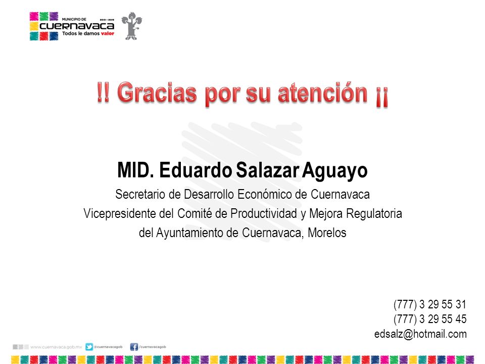 !! Gracias por su atención ¡¡ MID. Eduardo Salazar Aguayo