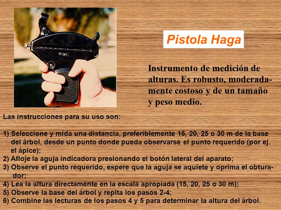 Pistola Haga Instrumento de medición de alturas. Es robusto, moderada-