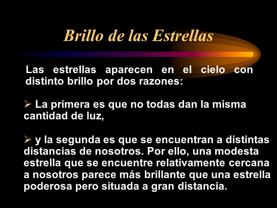 Brillo de las Estrellas