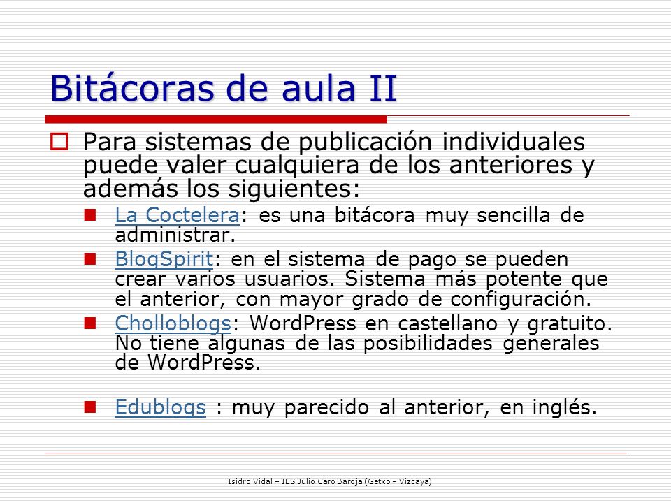 Isidro Vidal – IES Julio Caro Baroja (Getxo – Vizcaya)
