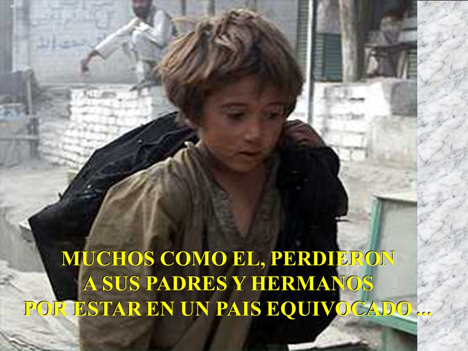MUCHOS COMO EL, PERDIERON POR ESTAR EN UN PAIS EQUIVOCADO ...