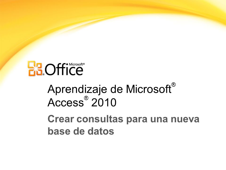 Aprendizaje de Microsoft® Access® 2010