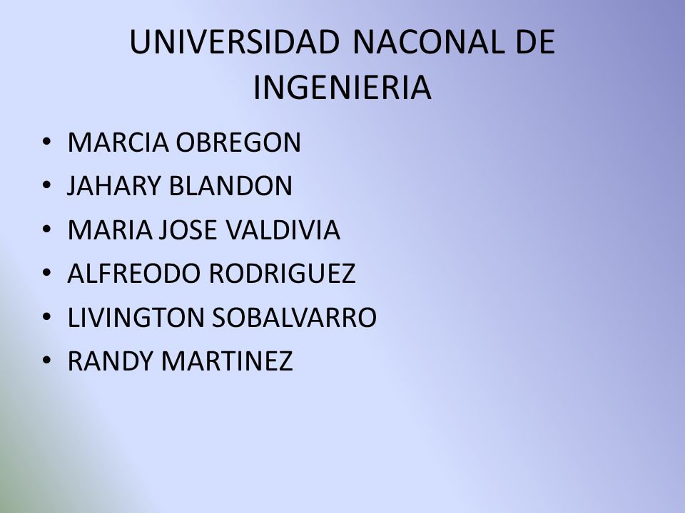 UNIVERSIDAD NACONAL DE INGENIERIA