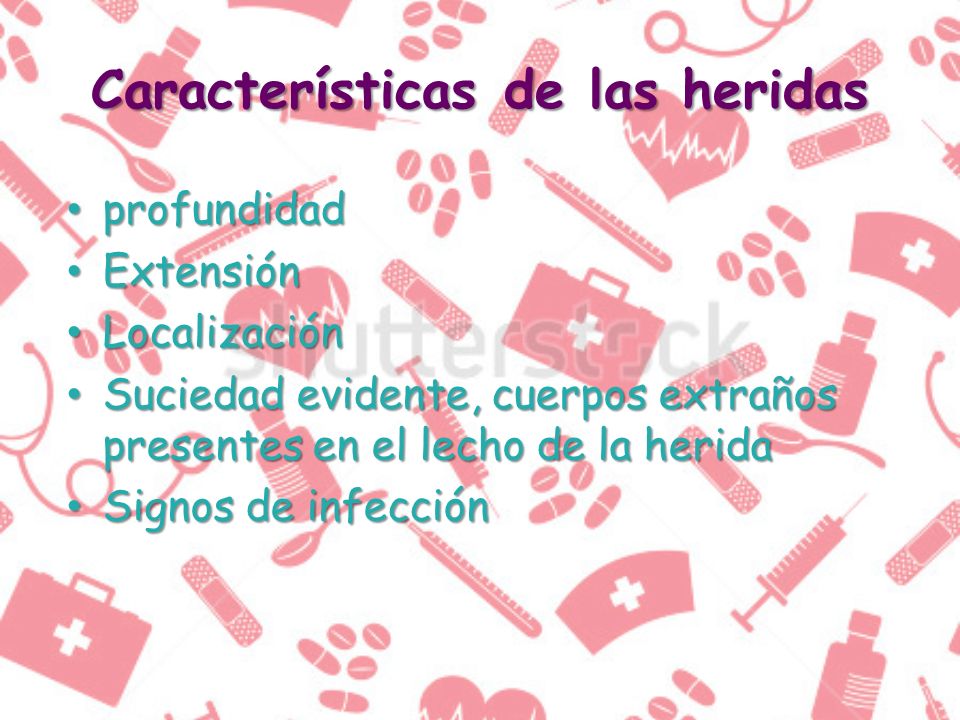 Características de las heridas
