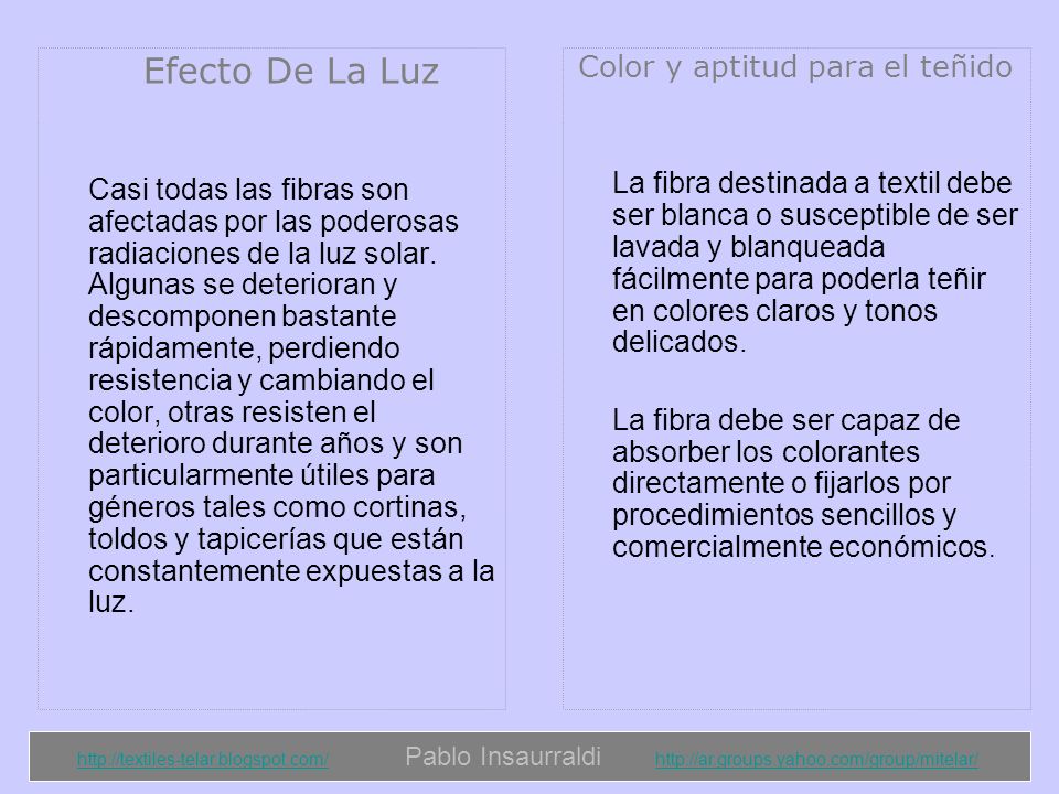 Color y aptitud para el teñido