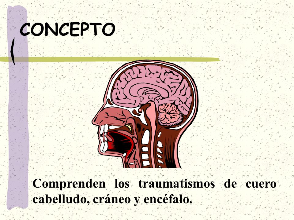 CONCEPTO Comprenden los traumatismos de cuero cabelludo, cráneo y encéfalo.