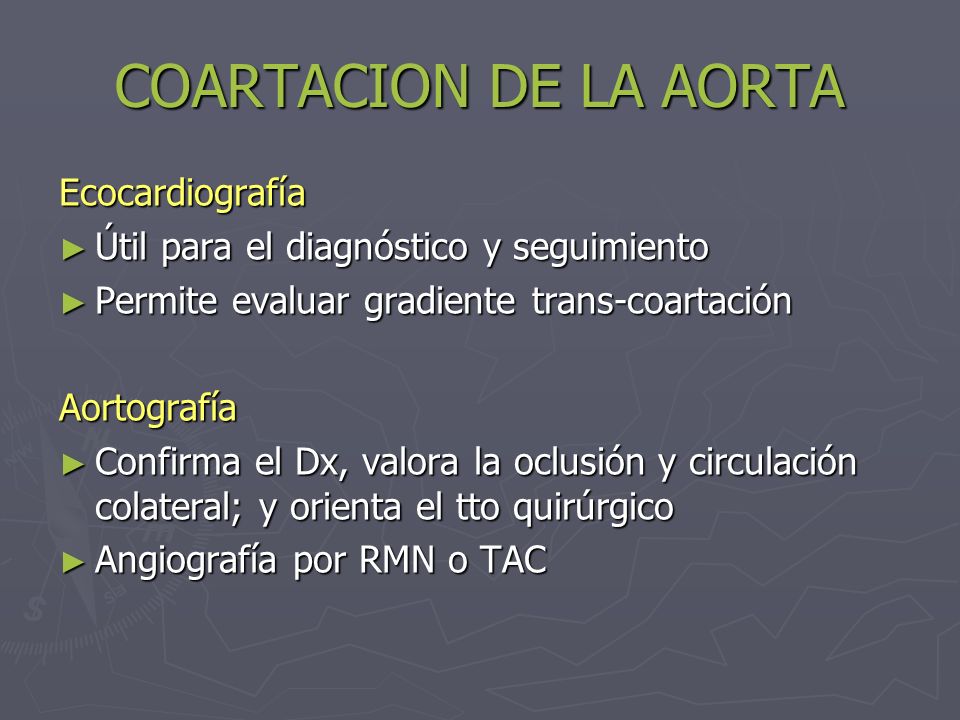 COARTACION DE LA AORTA Ecocardiografía