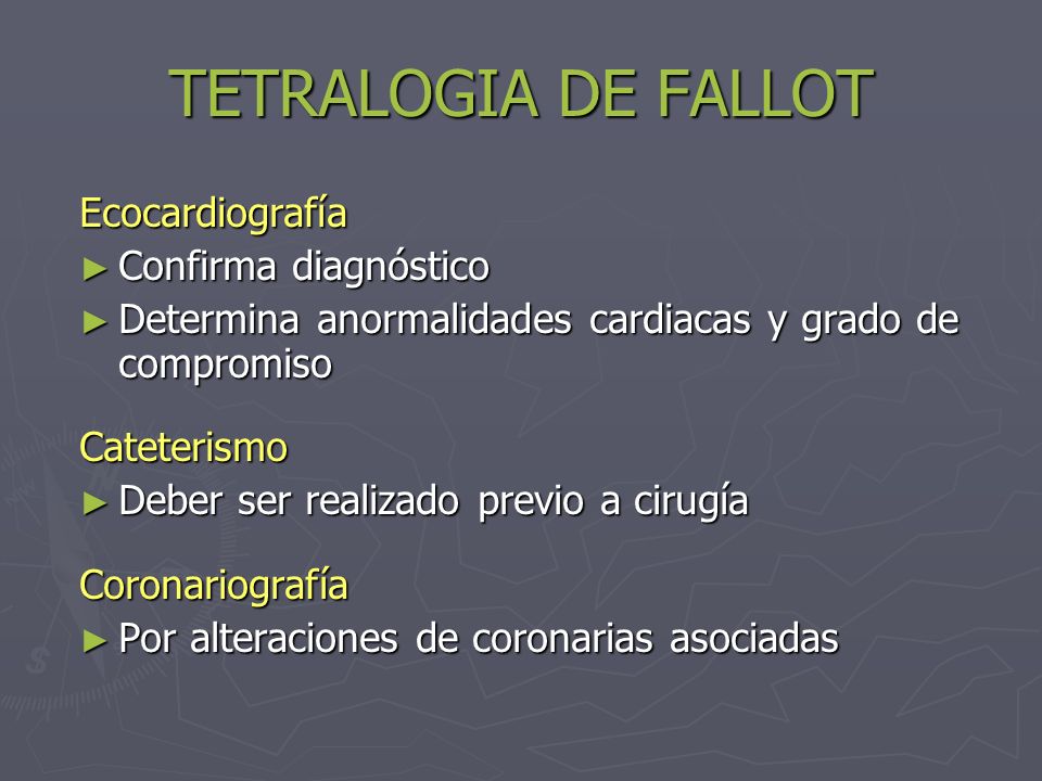 TETRALOGIA DE FALLOT Ecocardiografía Confirma diagnóstico