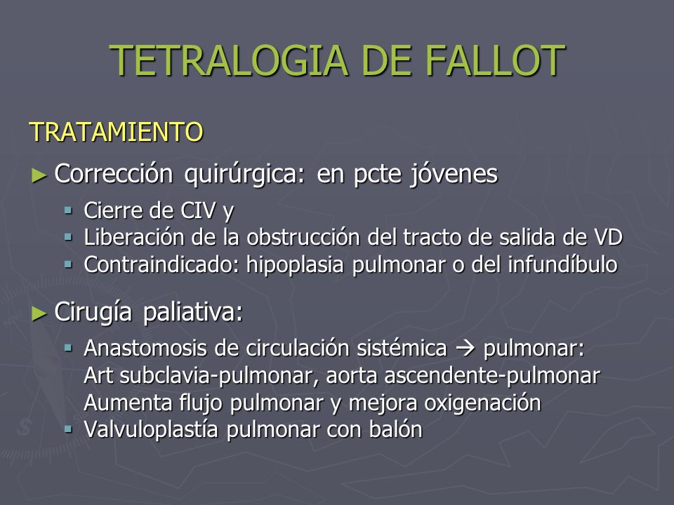 TETRALOGIA DE FALLOT TRATAMIENTO