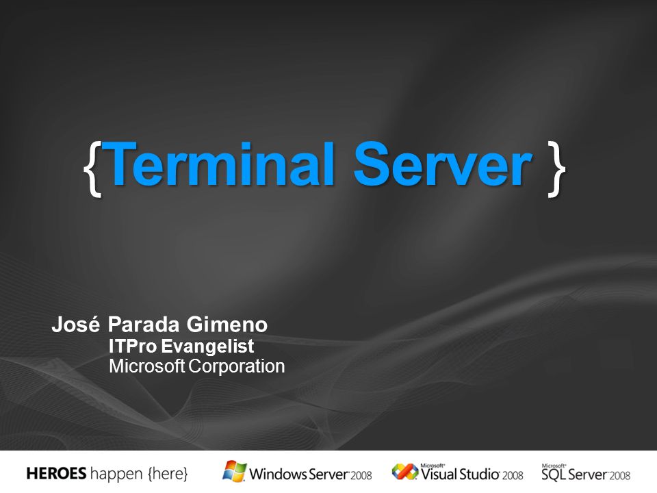 José Parada Gimeno ITPro Evangelist Microsoft Corporation