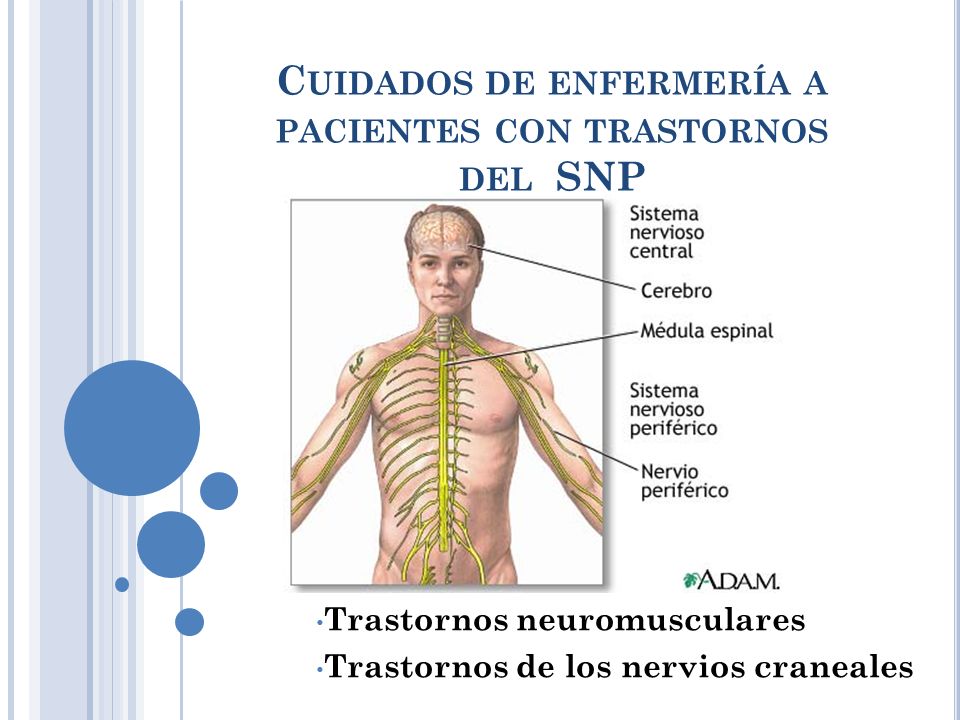 Cuidados de enfermería a pacientes con trastornos del SNP