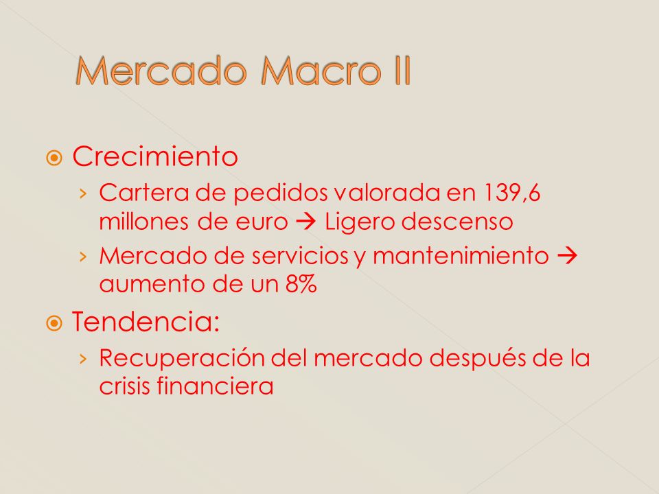 Mercado Macro II Crecimiento Tendencia: