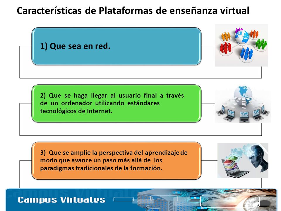 Características de Plataformas de enseñanza virtual
