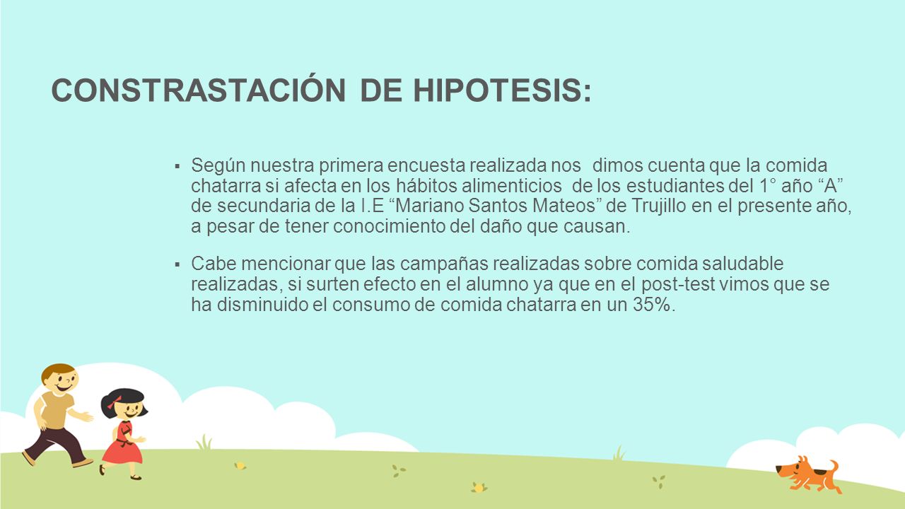 CONSTRASTACIÓN DE HIPOTESIS: