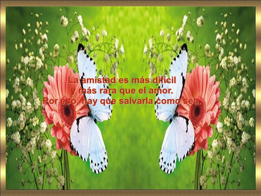 La amistad es más difícil Por eso, hay que salvarla como sea.