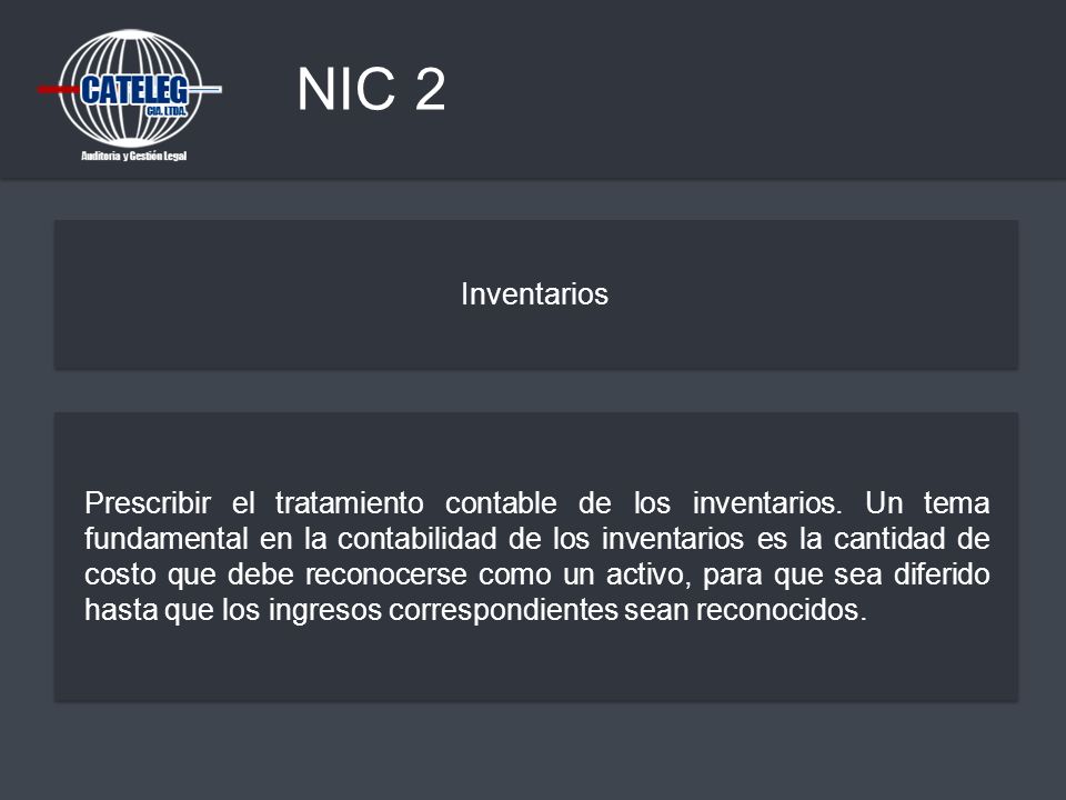 NIC 2 Inventarios.