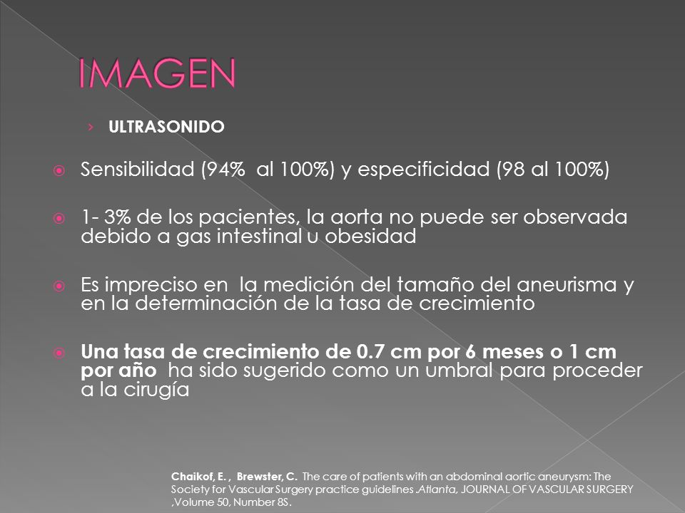 IMAGEN Sensibilidad (94% al 100%) y especificidad (98 al 100%)