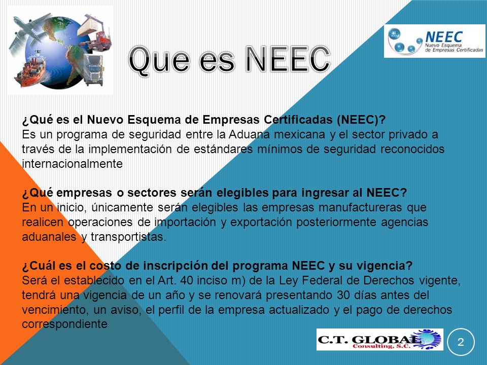 Que es NEEC ¿Qué es el Nuevo Esquema de Empresas Certificadas (NEEC)