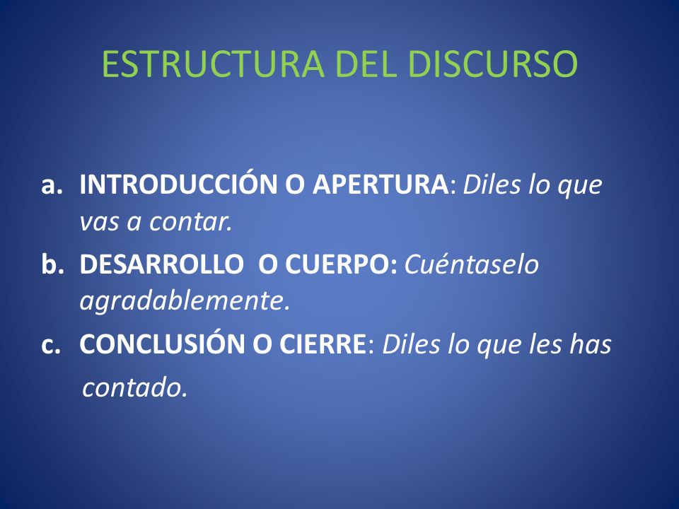 ESTRUCTURA DEL DISCURSO