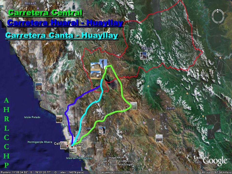 Carretera Central Carretera Huaral - Huayllay Carretera Canta - Huayllay A H R L C C H P