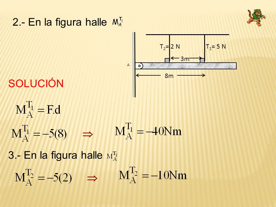 2.- En la figura halle SOLUCIÓN  3.- En la figura halle  T1= 5 N