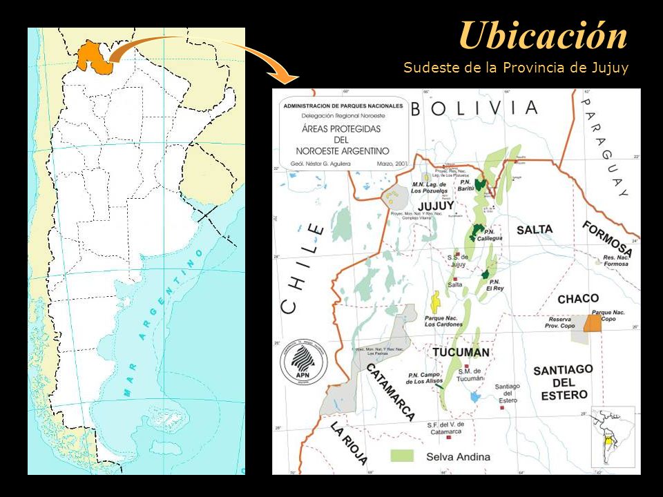 Ubicación Sudeste de la Provincia de Jujuy