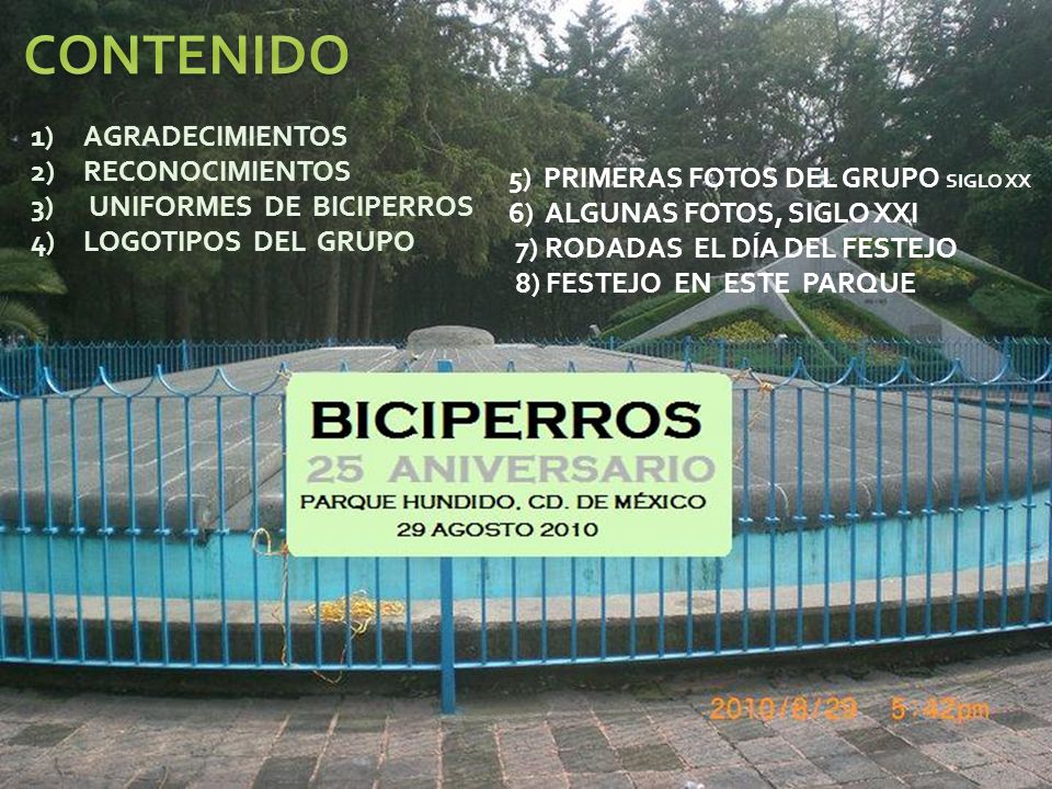 CONTENIDO AGRADECIMIENTOS RECONOCIMIENTOS UNIFORMES DE BICIPERROS