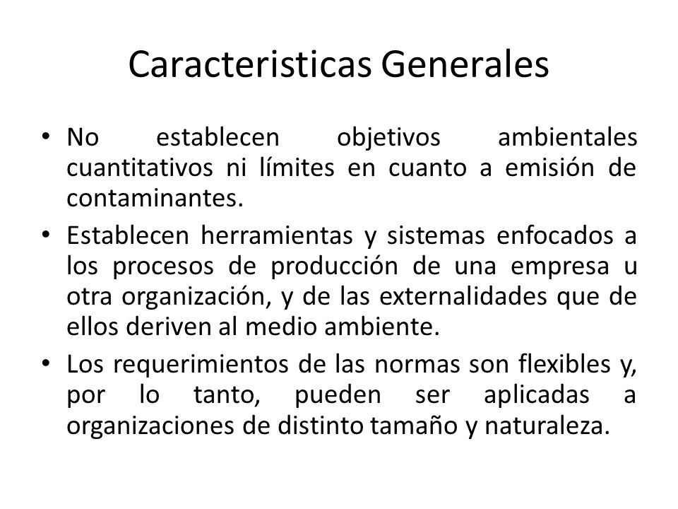 Caracteristicas Generales