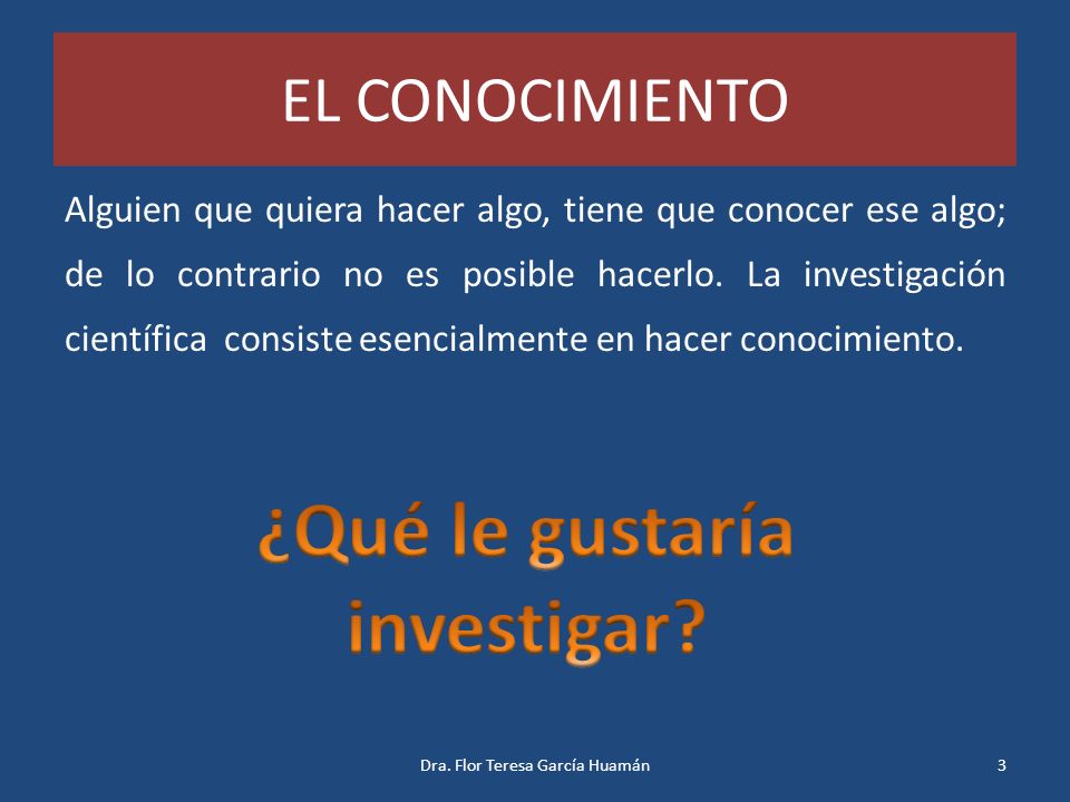 ¿Qué le gustaría investigar