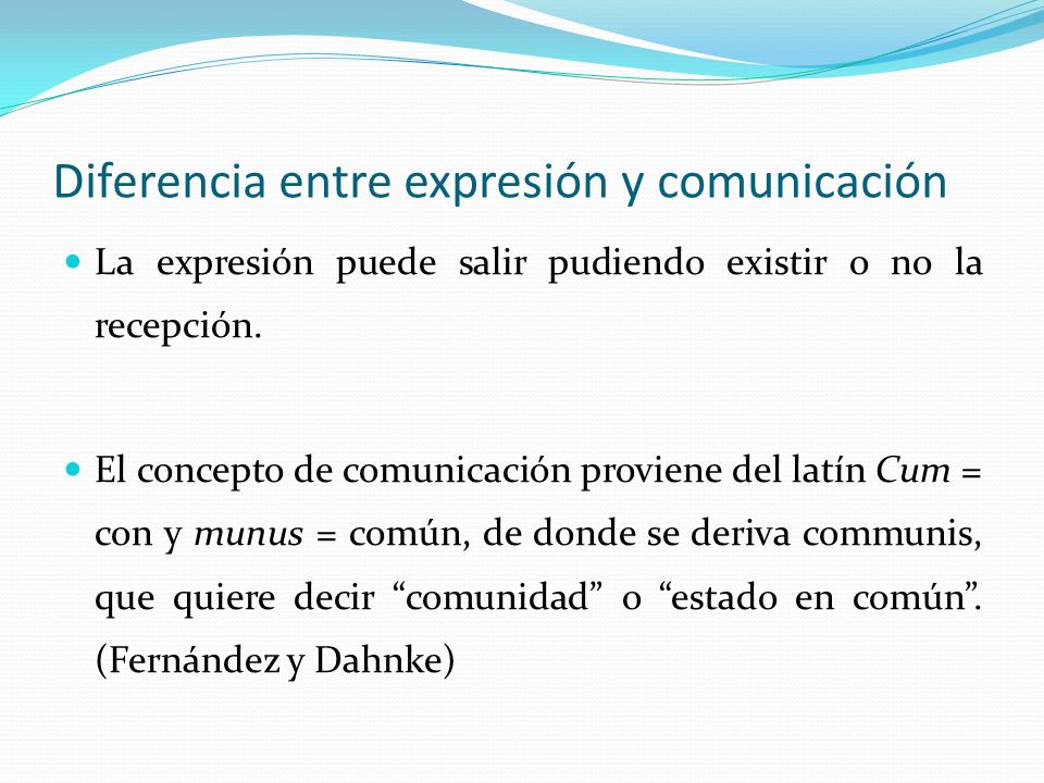 Diferencia entre expresión y comunicación