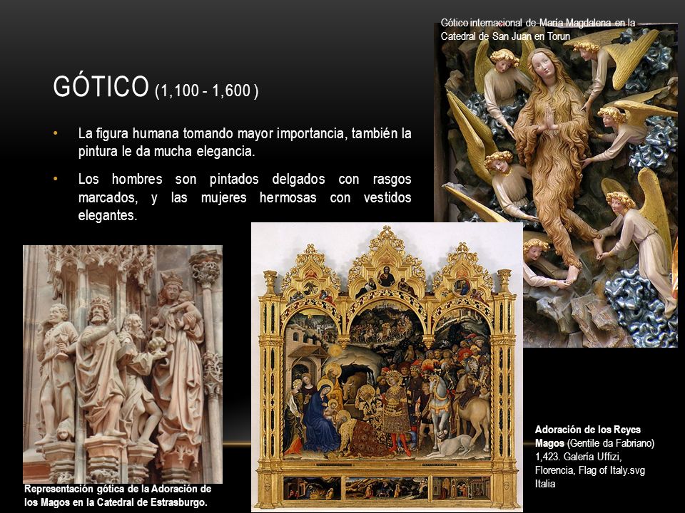 Gótico internacional de María Magdalena en la Catedral de San Juan en Torun